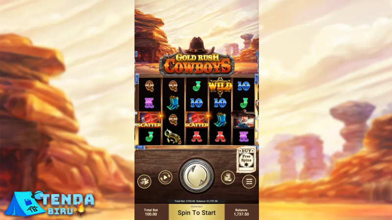 Gold Rush Cowboy Grafis Ruby8000 Slot Spektakuler